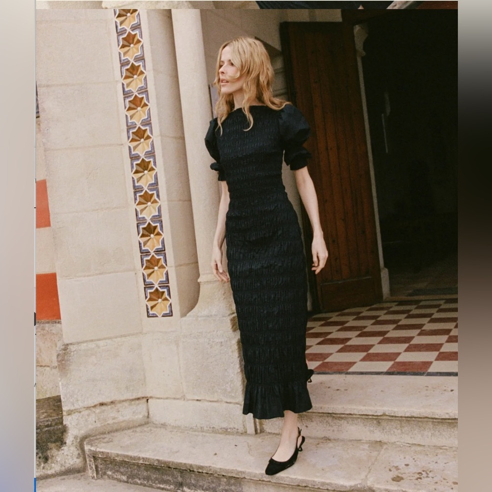 Black poplin Doen dress